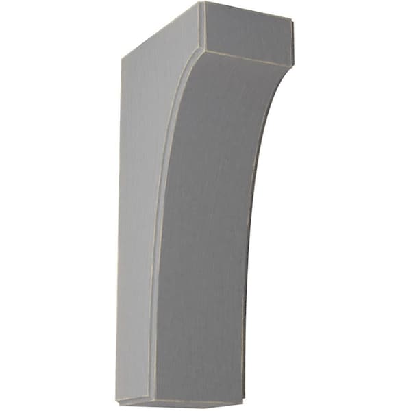 Ekena Millwork 3 1/2"W x 6"D x 12"H Clarksville Wood Vintage Decor Bracket, Pebble Grey BKTWD04X06X12CVPG - main